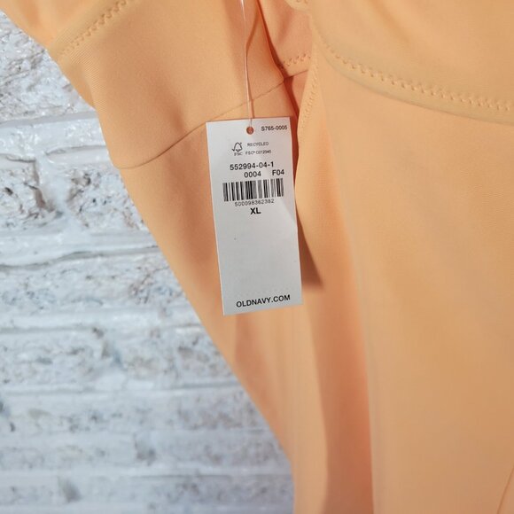 Old Navy Womens Swimsuit Extra Large One Piece Orange Lined Criss Cross ORA12E - Picture 9 of 13